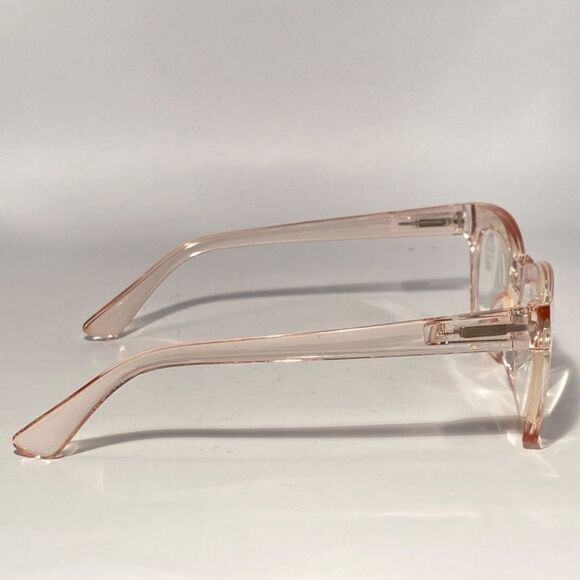 1336 Gretchen Reading Glasses 4.0 Square Clear Pink Frames NWT - Picture 6 of 9